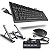 Kit Mouse E Teclado Com Hub Usb E Base Articulável Notebook - Imagem 2