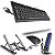 Kit Teclado E Mouse Com Hub Usb E Suporte Para Notebook - Imagem 2