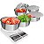 Kit Cozinha Potes Inox Com Tampas E Balança De Alta Precisão - Imagem 2