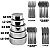 Kit Cozinha Completo Com Talheres E Potes Inox Com Tampas - Imagem 2