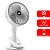 Ventilador De Mesa Elétrico Recarregável Usb Sem Fio Com Clipe Portatil Econômico - Imagem 3
