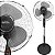 Ventilador Torre 3 Hélices 127v 45w Triplo Pedestal 130cm Ajuste De Altura - Imagem 2