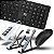 Teclado E Mouse Wireless Ergonômico Hub Extensor Usb 4 Portas E Suporte Dobrável Kit Notebook - Imagem 2