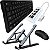 Teclado E Mouse Wireless Ergonômico Hub Extensor Usb 4 Portas E Suporte Dobrável Kit Notebook - Imagem 1