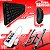 Teclado E Mouse Wireless Ergonômico Hub Extensor Usb 4 Portas E Suporte Dobrável Kit Notebook - Imagem 5