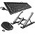 Kit Teclado e Mouse Com Fio USB Com Led + Base Suporte Portátil Notebook Tablet Dobrável - Imagem 1