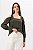 BLUSA CREPE ANINHA VERDE MILITAR - Imagem 3