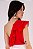 BLUSA UM OMBRO SÓ DENISE PETIT CREPE VERMELHO - Imagem 6
