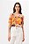 BLUSA BABADO DAFNE ESTAMPADO LARANJA - Imagem 1