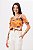 BLUSA BABADO DAFNE ESTAMPADO LARANJA - Imagem 3