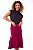 SAIA MIDI SUEDE CLARA - WINE - Imagem 7