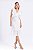 VESTIDO MIDI DECOTE V OFF WHITE AYLA - Imagem 1