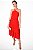 VESTIDO MIDI CREPE VERMELHO ISABELLY - Imagem 1