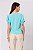 BLUSA CREPE MANGA CURTA AZUL TURQUESA RAVENA - Imagem 10