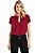 BLUSA CREPE MANGA CURTA WINE ALINE - Imagem 2