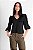 BLUSA  CREPE MANGA 3/4 DECOTE V PRETO JASMINE - Imagem 2
