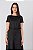 BLUSA MANGA CURTA DETALHE MATELASSE SUEDE PRETO LARISSA - Imagem 1
