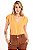 BLUSA MANGA CURTA DECOTE V BEGE MELINDA - Imagem 1