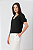 BLUSA DECOTE V CREPE MANGA CURTA PRETO JASMINE - Imagem 4