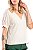 BLUSA DECOTE V CREPE MANGA CURTA OFF WHITE JASMINE - Imagem 6