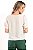BLUSA DECOTE V CREPE MANGA CURTA OFF WHITE JASMINE - Imagem 10