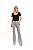 BLUSA CREPE MANGA CURTA PRETO JASMINE - Imagem 3
