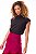 BLUSA CREPE GOLA MANGA CURTA PRETO JADE - Imagem 7