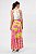 SAIA VISCOSE ESTAMPADA LONGA FLOWER PRINT ROSA - Imagem 2