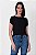 BLUSA MANGA CURTA CREPE PRETO JULLY ESSENTIAL - Imagem 2