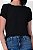 BLUSA MANGA CURTA CREPE PRETO JULLY ESSENTIAL - Imagem 4
