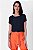 BLUSA MANGA CURTA CREPE AZUL MARINHO JULLY ESSENTIAL - Imagem 2
