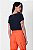 BLUSA MANGA CURTA CREPE AZUL MARINHO JULLY ESSENTIAL - Imagem 6