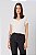 BLUSA MANGA CURTA CREPE DECOTE V OFF WHITE CLARA ESSENTIAL - Imagem 4