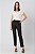 BLUSA MANGA CURTA CREPE DECOTE V OFF WHITE CLARA ESSENTIAL - Imagem 1