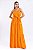 VESTIDO LONGO VISCOSE LARANJA MEL - Imagem 4