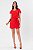 SAIA CURTA CREPE VERMELHO CAMÉLIA - Imagem 6