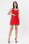 SAIA CURTA CREPE VERMELHO CAMÉLIA - Imagem 3