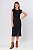 VESTIDO MIDI SUEDE PRETO GABY - Imagem 1