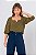 BLUSA MANGA 3/4 VERDE MILITAR LARA - Imagem 6