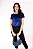 BLUSA MANGA CURTA VELVET SPAN AZUL COBALTO - Imagem 2