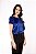 BLUSA MANGA CURTA VELVET SPAN AZUL COBALTO - Imagem 3