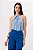 REGATA CREPE AZUL LAILA - Imagem 1