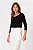 T-SHIRT MANGA 3/4 PRETO SOFIA ESSENTIAL - Imagem 3