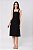 VESTIDO MIDI PRETO LINHO FERNANDA - Imagem 1