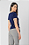 T-SHIRT DECOTE V ACINTURADA AZUL MARINHO - Imagem 4