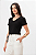 T-SHIRT ANA LÚCIA OMBRO FRANZIDO PRETO - Imagem 3