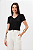 T-SHIRT ANA LÚCIA OMBRO FRANZIDO PRETO - Imagem 1