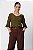 Blusa 3/4 Liz Verde Militar Feminina - Imagem 6