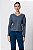 BLUSA DECOTE V MANGA LONGA STEEL BLUE - Imagem 1