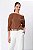 Blusa Ombro Manga Longa Malu Rustic Caramel Feminina - Imagem 1